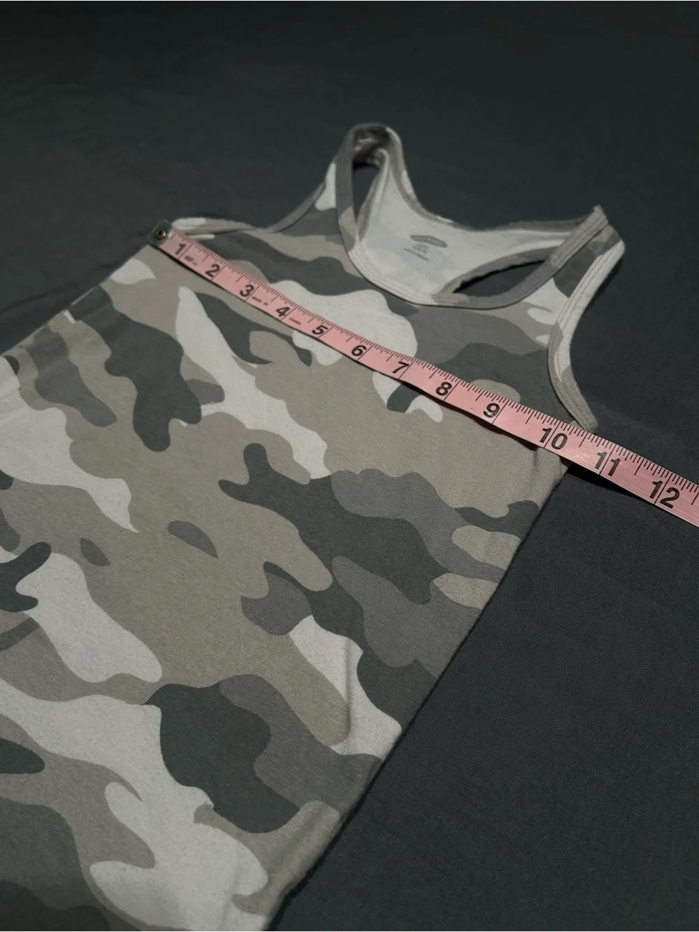 Old Navy Girls Grey Camo Racerback Tank Top